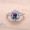 CopperLuxury Flower Ring Delicate Clear Rose Ring Pave Setting CZ for Women Fine Jewelry Gift
