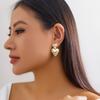 DIEZI Vintage CCB Gold Color Chunky Water Drop Heart Stud Earrings for Women Girls Trendy Punk Star Earring Jewelry Accessories