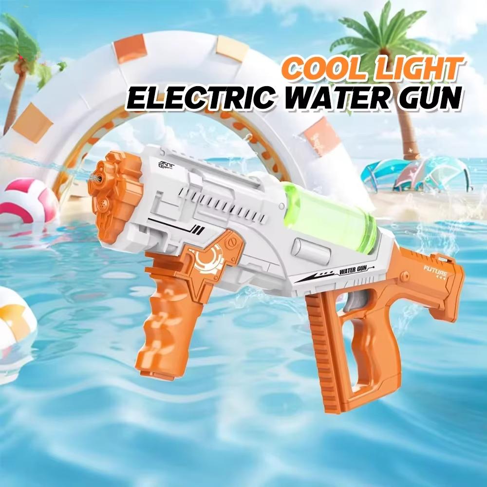 Electric Large Capacity  Water Gun Automatic High Speed Continuous Discharge Water Gun With Lights Children'S Water Toys Game
