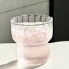 Nordic Style Court Goblet Niche Design Bow Decoration Glass Simple Household Whisky Glass Beverage Juice Dessert Cup Drinkware