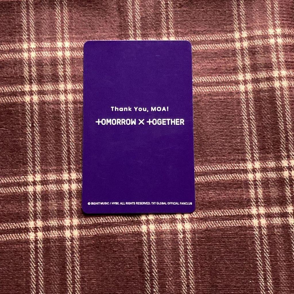 [USED] 2024 TXT Taehyung membershipMOA questionnaire FC trading card