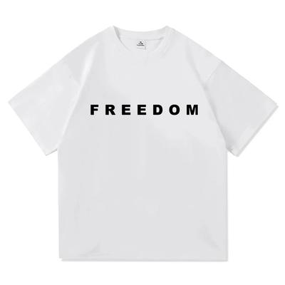 Freiheit Charlie Kirk T-Shirt Baumwolle Locker Lässig Damen_Herren T-Shirts Unisex Streetwear Amerika Amerikanische Mode Damen T-Shirts