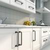 Black Gate Handle Carbon Steel Cabinet Pulls Solid Barn Door Handle  Closet