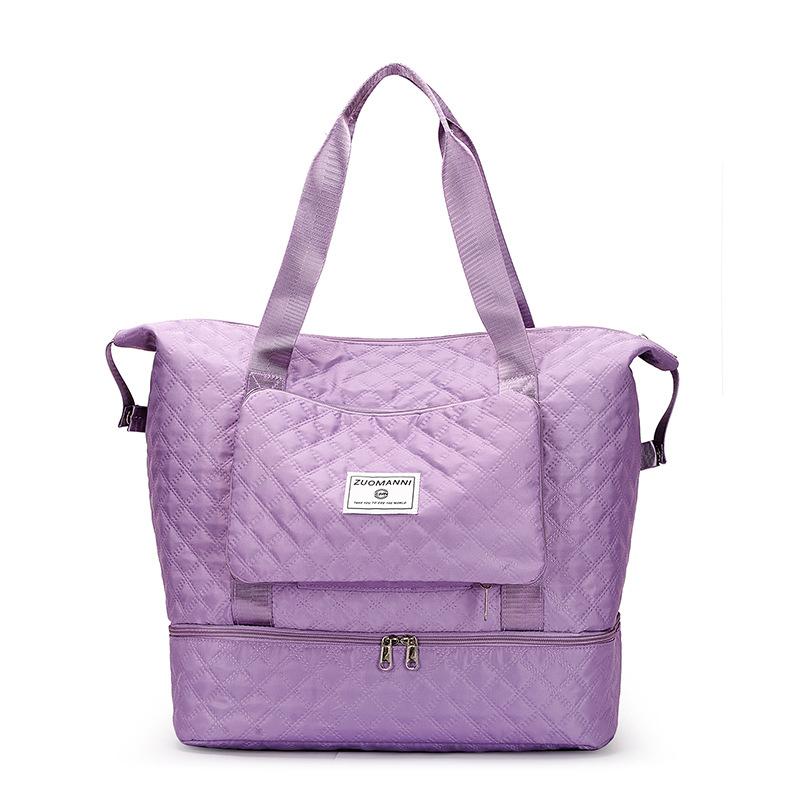Reisetasche, Gepäcktasche, faltbare Aufbewahrungstasche für Fitness und Mutterschaft, Trennung von Nass und Trocken, große Tasche mit ausziehbarem Griff für das Handgepäck