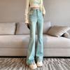 Jeans for Women In Spring and Autumn Horseshoe Pants for Slim Fit Elastic Bell-bottom Pants for Women In Spring and Autumn Jeans for Women