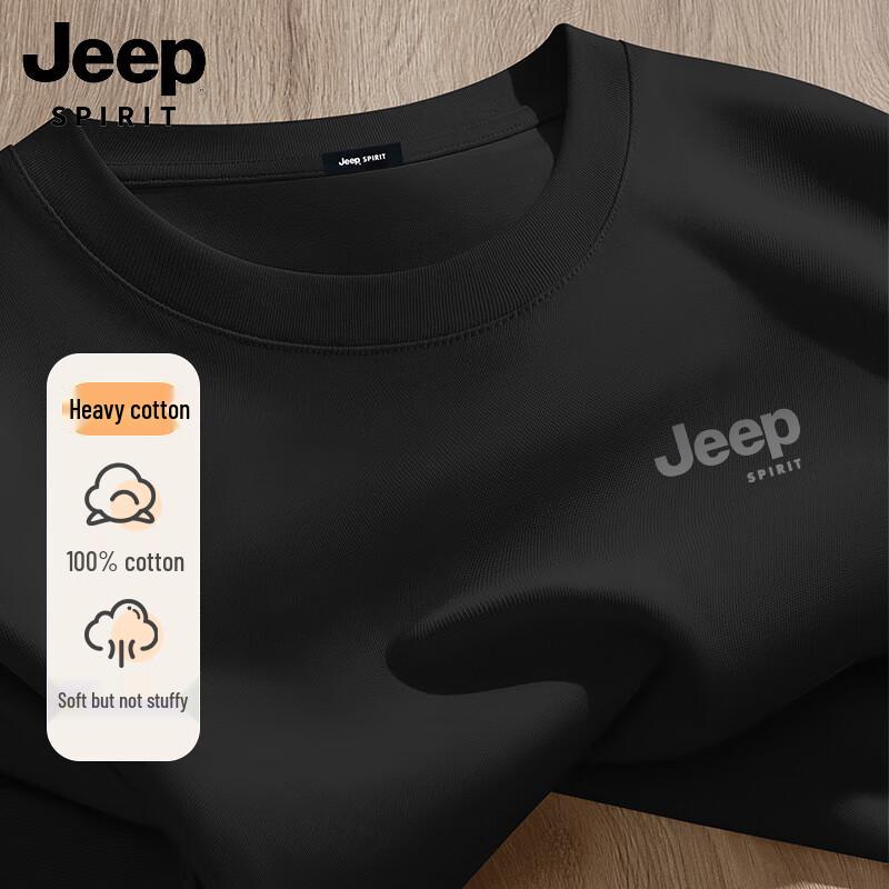 

Мужская дышащая повседневная футболка с коротким рукавом JEEP SPIRIT из чистого хлопка M