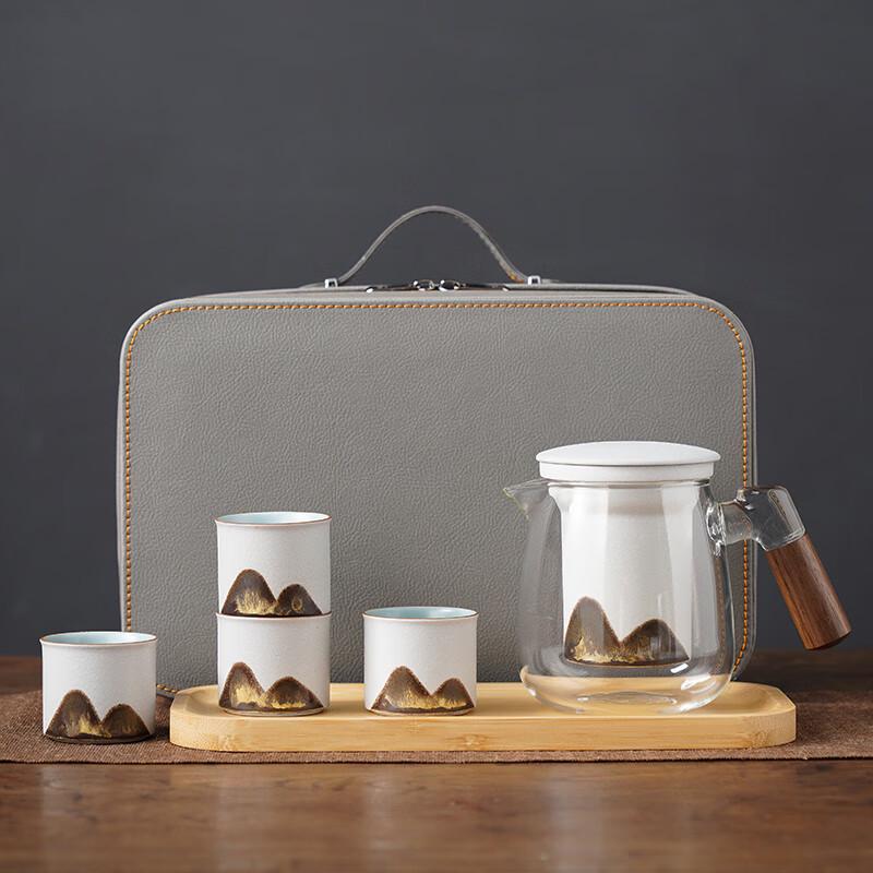 Wushiyuan Pinshan Elegant Ceramic Travel Tea Set