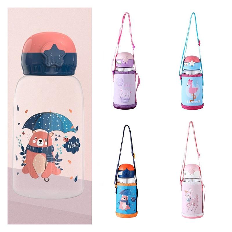Bottle 700ml Water Straw Cup Sleeve Portable Leakproof Kid Kettle Sports Travel