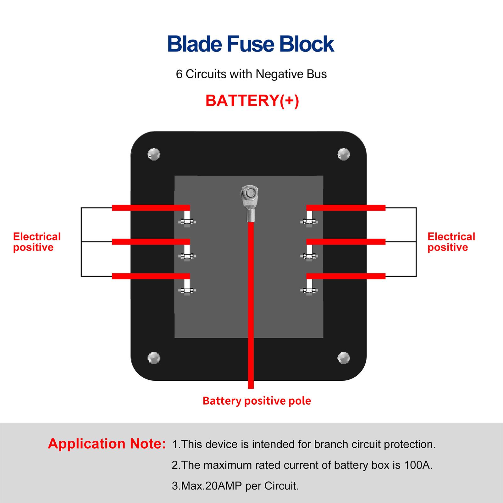 6-контактный блок с держателем коробки цепи заземления для защитной крышки светодиодная — фото 3