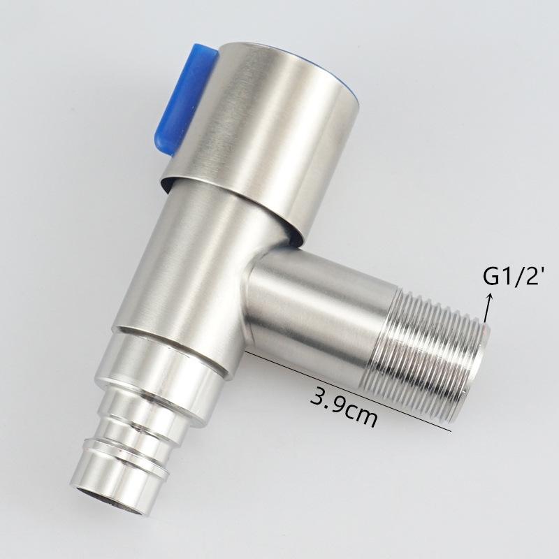 1 Stück 304 Edelstahl Gebürstet Auslaufhahn G1/2' Waschmaschine T-Typ Schnellöffnender Wasserhahn Balkon Putzbecken Auslaufhahn Einzel Kalt