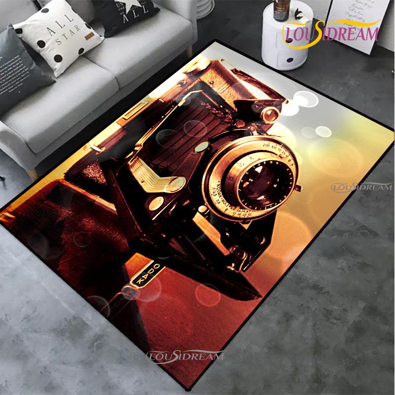 Vintage Camera carpet children play Rug living room bedroom Kitchen non-slip Mats Decor photography props birthday gift Alfombra
