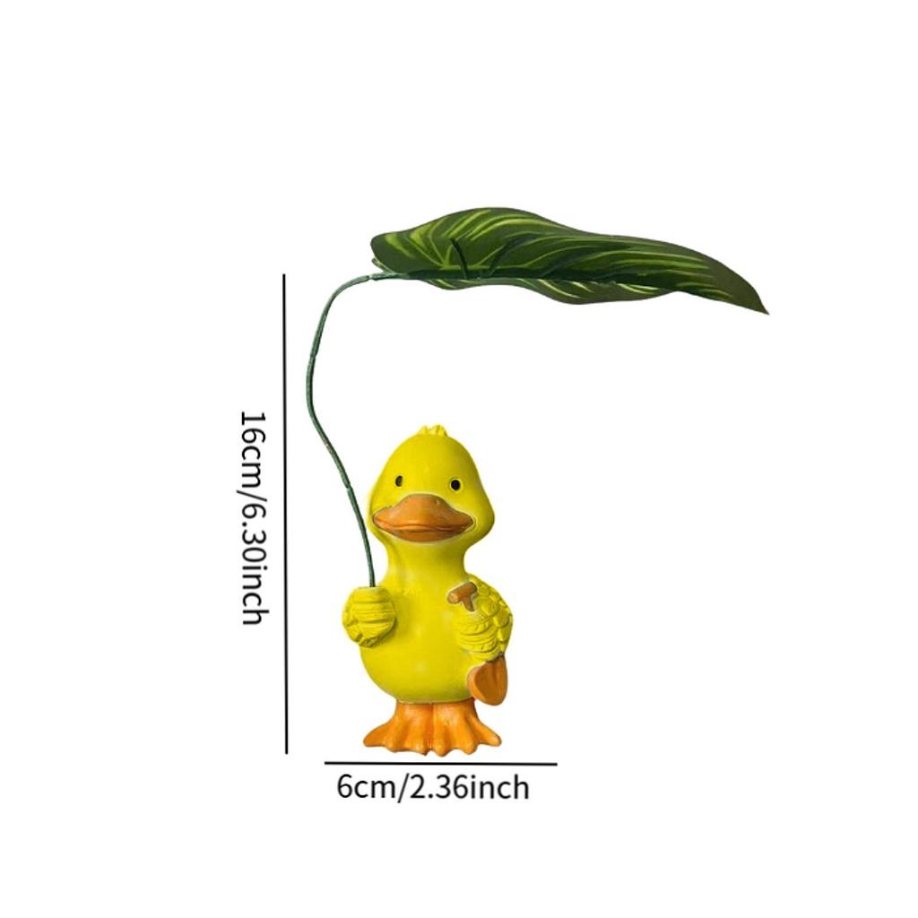 Duck Statue Decorative Birthday Gift Duck Figurine Desktop Craft Ornament for Office Indoor Outdoor Shelf Cabinet Living Room