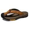 The First Layer of Cowhide Bag Head Flip-flops Sandals for Men's Daily Wear, Non-slip and Wear-resistant Moisture Ins Large Size Beach Shoes