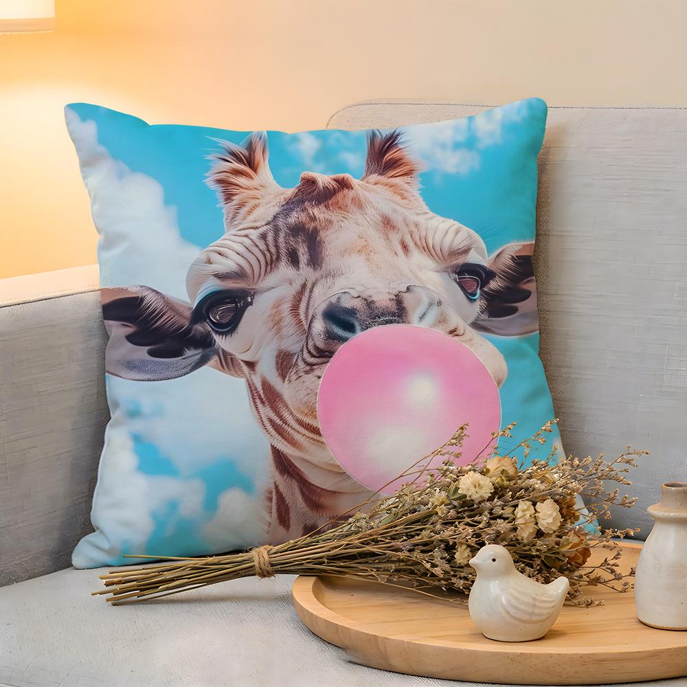 

Cushion Cover Linen SkinFriendly Soft Decorative Case For Sofa Home Decor Kwaii Anime Vibrant Bubble Pillow cover 30x30cm