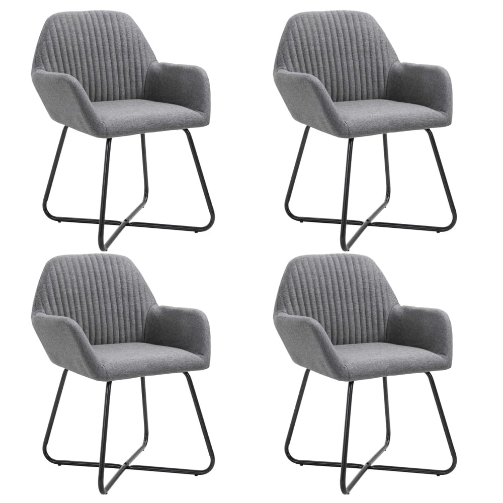 Chaises à manger lot de 4  foncé tissu