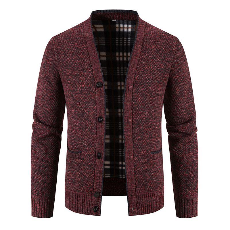 Men Cardigans Sweaters Winter Thicker Warm Cardigan Sweaterscoats Male Outwear V-neck Casual Slim Fit Sweaters