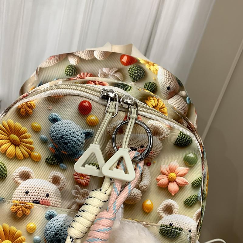 Three-Dimensional Cartoon Backpack for Junior High School Students Lightweight Schoolbag Printed Small Backpack
