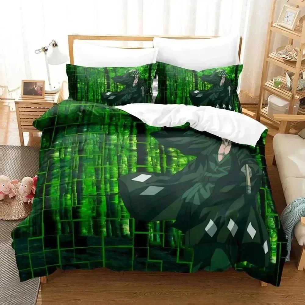 Anime Bleach Urahara Kisuke Sängkläder Set Påslakan Sängset Påslakan Örngott Täcke King Queen Storlek Pojkar Vuxna Sängkläder