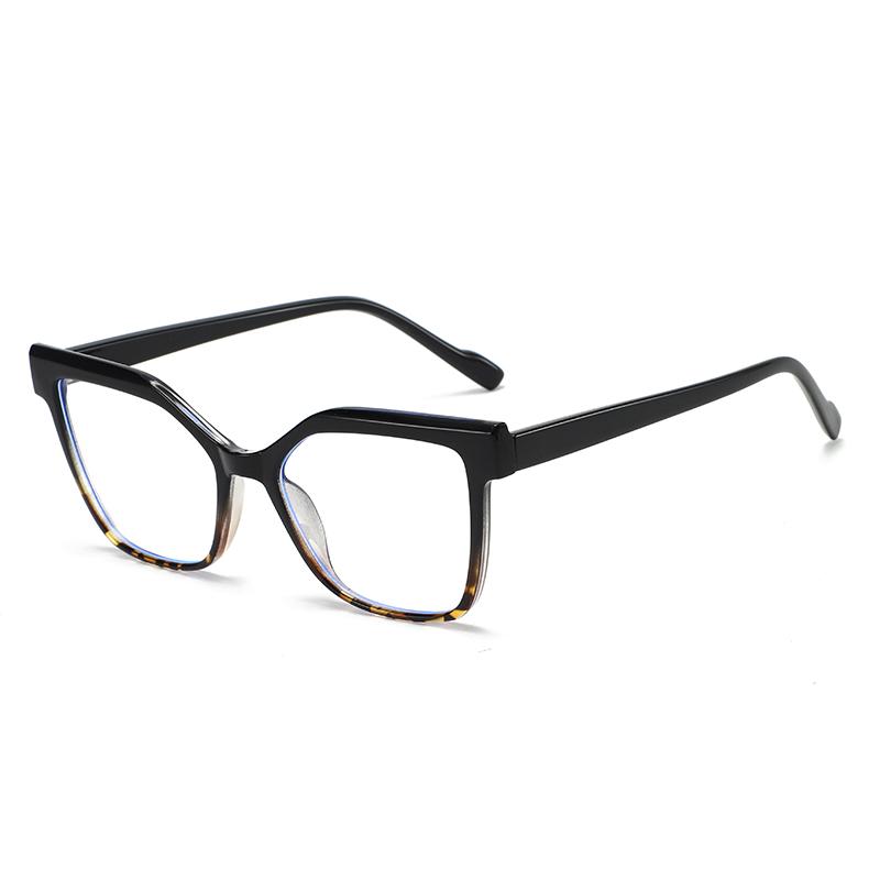 Men's and Women's Fashionable Square-Frame Reading Glasses Unisex Blue Light Blocking Glasses with Plus Diopters Eye Protection