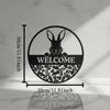 Custom Rabbit Metal Sign for Garden Wall Art Porch Decor Easter Outdoor Gift