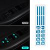 1/2PCS Car Styling Window Switch Luminous Stickers Nighting Glowing Button Auto Stickers Universal Green Orange Blue
