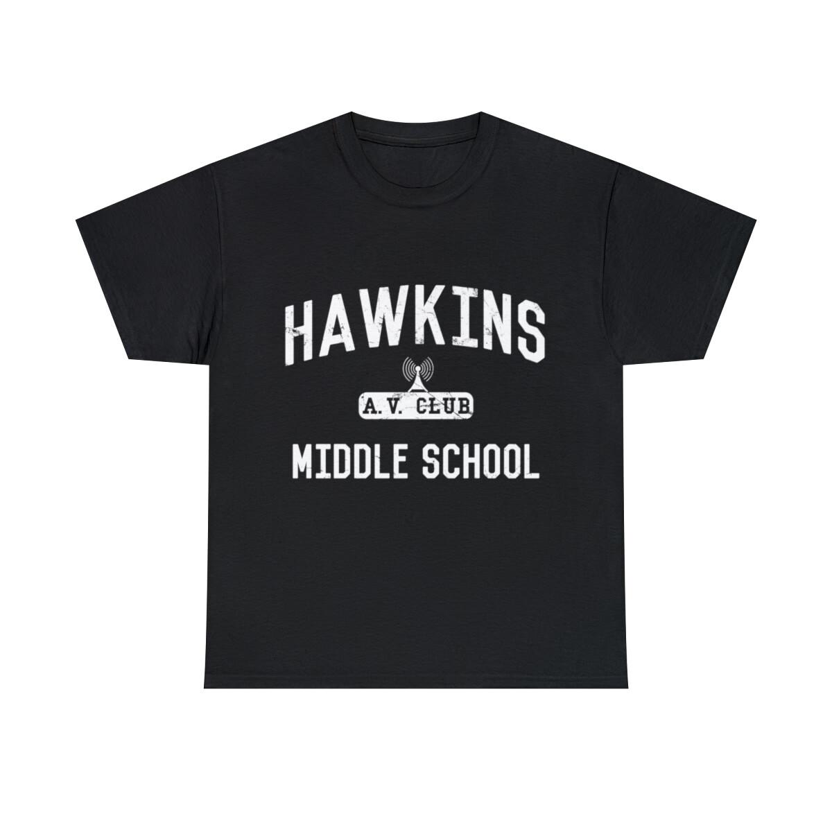 Hawkins Middle School Av Club Graphic Tee Shirt M