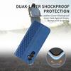 Coque de protection - samsung - galaxy s24 plus - bleu marine - motif treillis - portefeuille intégré
