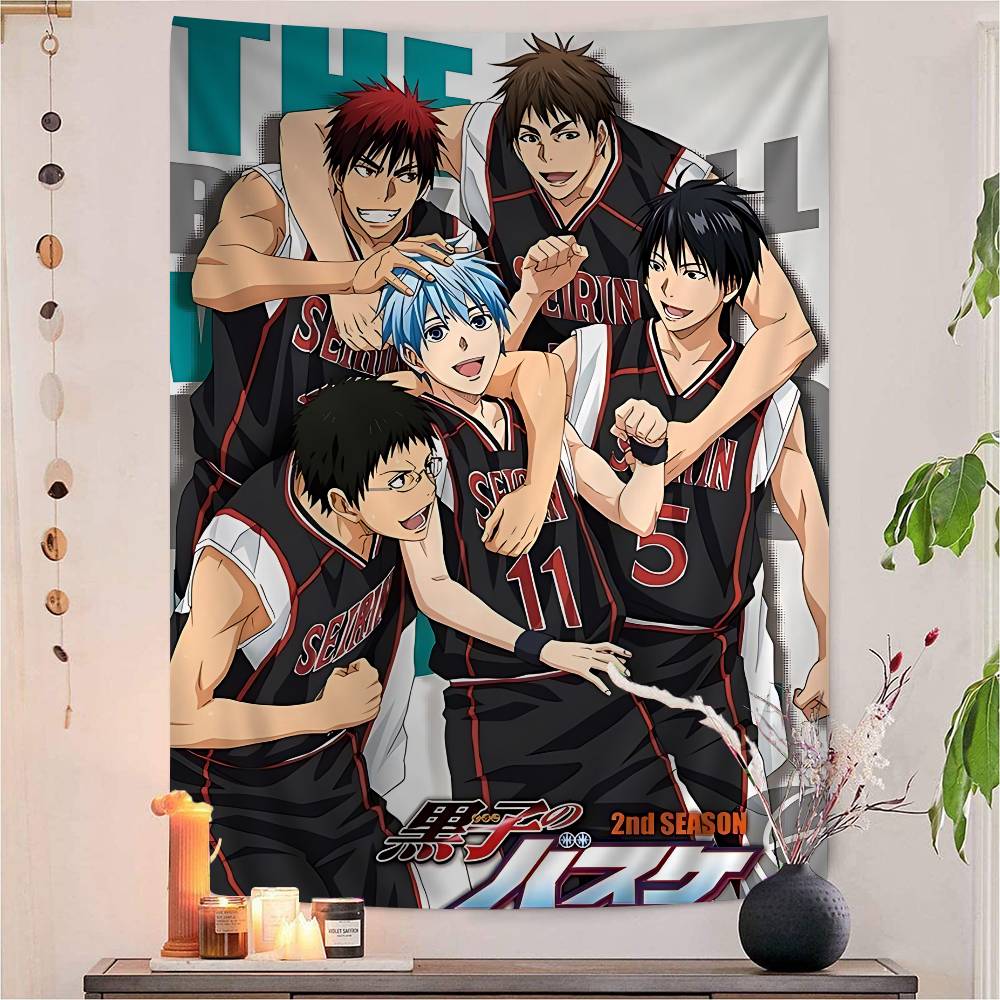 Japanese Anime Kuroko No Basket Colorful Tapestry Wall Hanging Hanging Tarot Hippie Wall Rugs Dorm Wall Art Decor