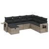 VidaXL Garden Lounge Set with Cushions 7 Pcs, Patio Sofas, Patio Furniture Set, Outdoor Furniture, Grey 3263836