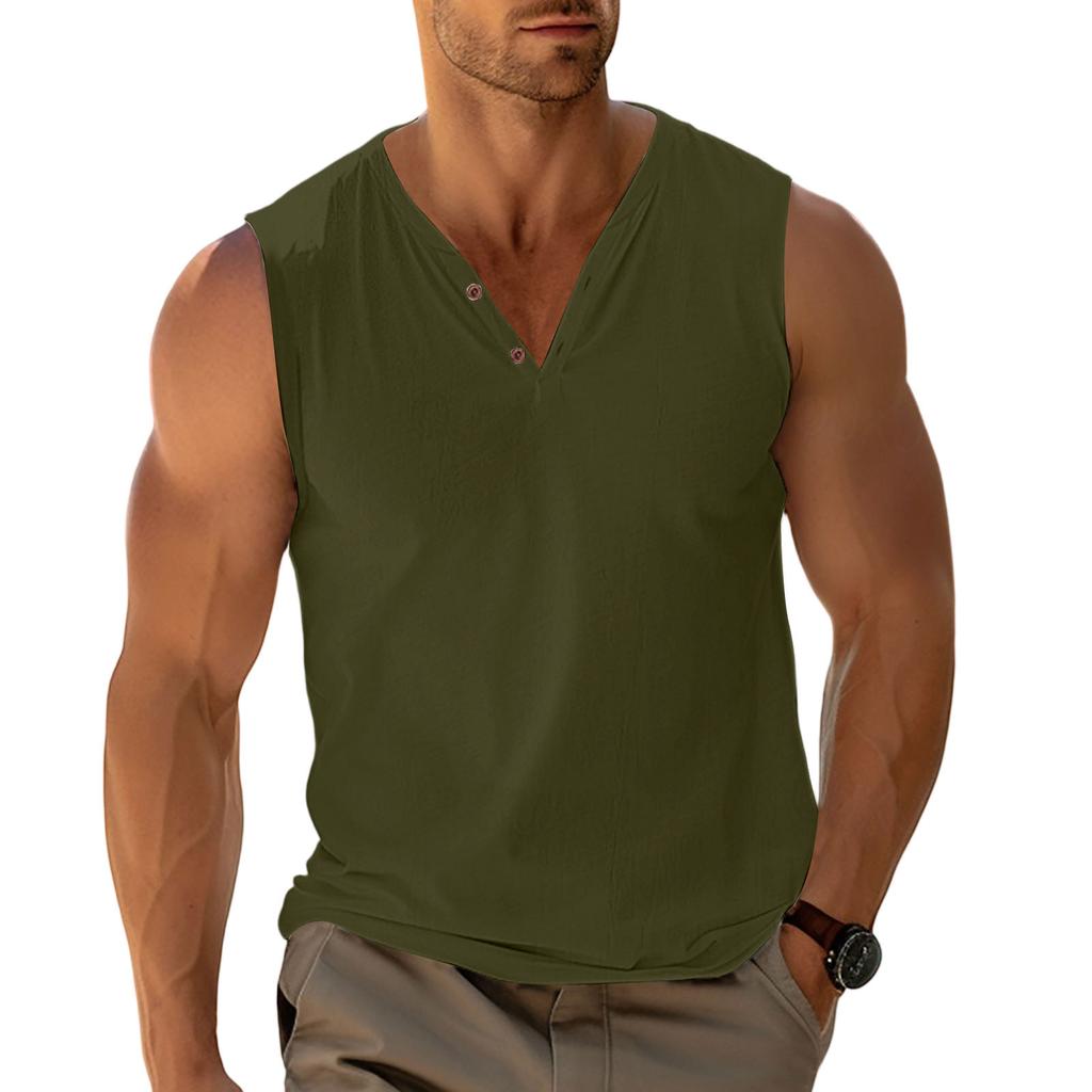 Herren Slim-Fit Casual Halbärmeliges Ärmelloses Base Layer, Fitness und Sport Outdoor Weste