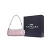 Coach Charlotte 25 Embossed Signature Coated Canvas Shoulder Bag Medium Women Shoulder Bag Pink CCL40-SVAKG