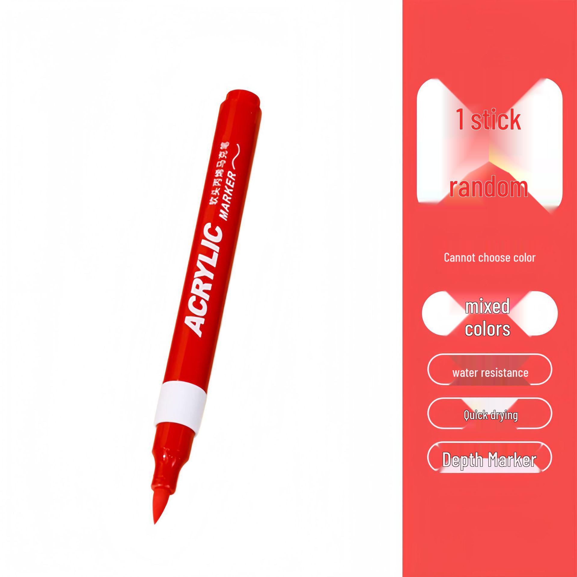 Stackable Soft Tip Colored Acrylic Marker Set for Kids - Washable, Perfect for Student Art & Painting