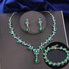 3 ks limetkově zelených sad šperků pro ženy Módní náušnice Náramky Choker Náhrdelník Set Ples Svatba Svatba Šperky Doplňky