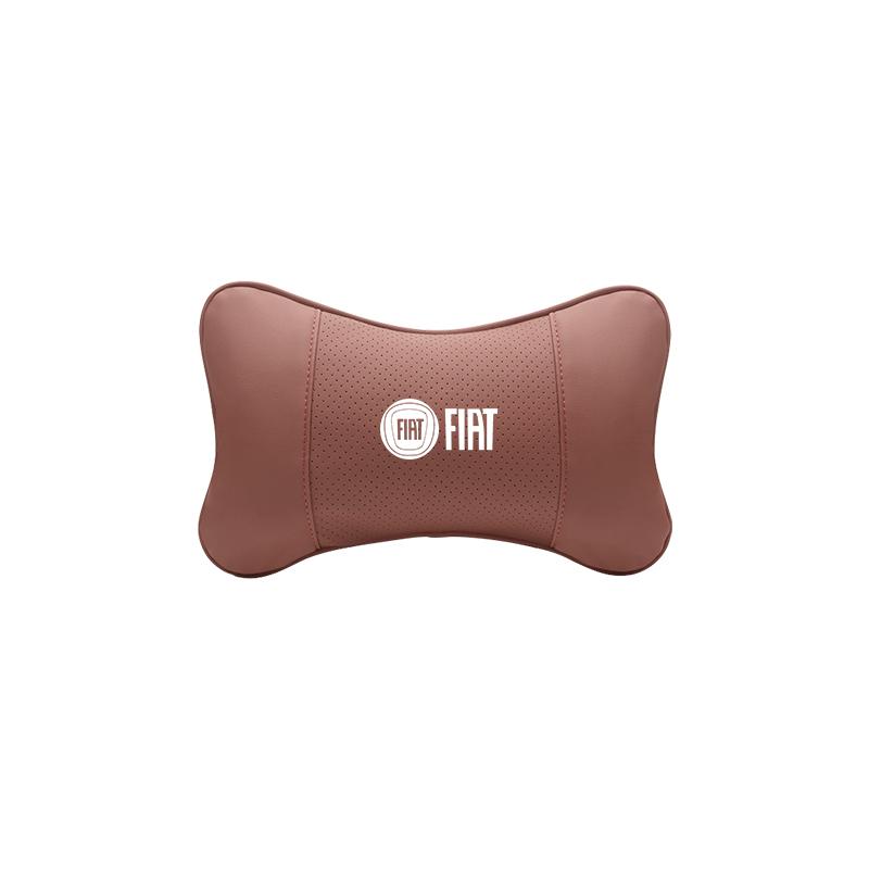 Fiat Car Seat Headrest Leather Neck Pillow For Abarth Punto Panda Doblo Stilo Ducato Freemont Car Interior Accessories keychain