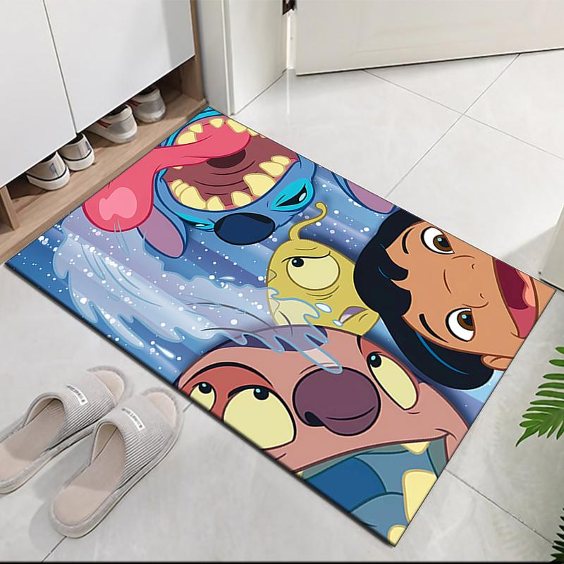 Stitch Printed Carpet, for Office Chair Living Room Bedroom Kitchen Room Decor Gifts.