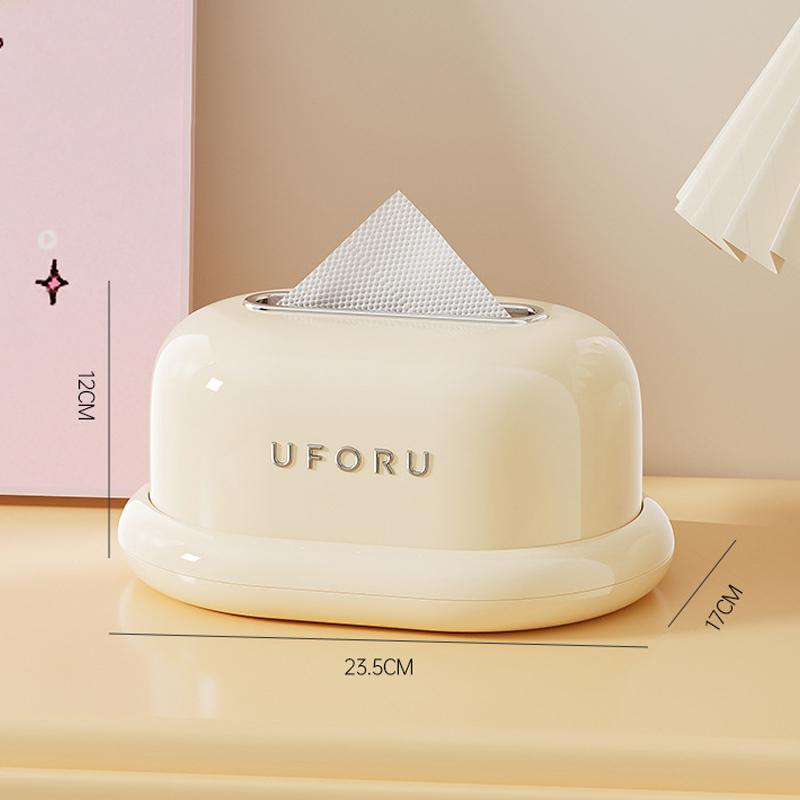 Tissue Box Living Room Premium Sense Home Kitchen Bathroom Paper Box Large Capacity Spring Lift