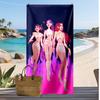 Asciugamano da Spiaggia Stampato Kpop Demon Hunters, Asciugamano Grande Assorbente ad Asciugatura Rapida per Estate e Attività all'Aperto in Acqua