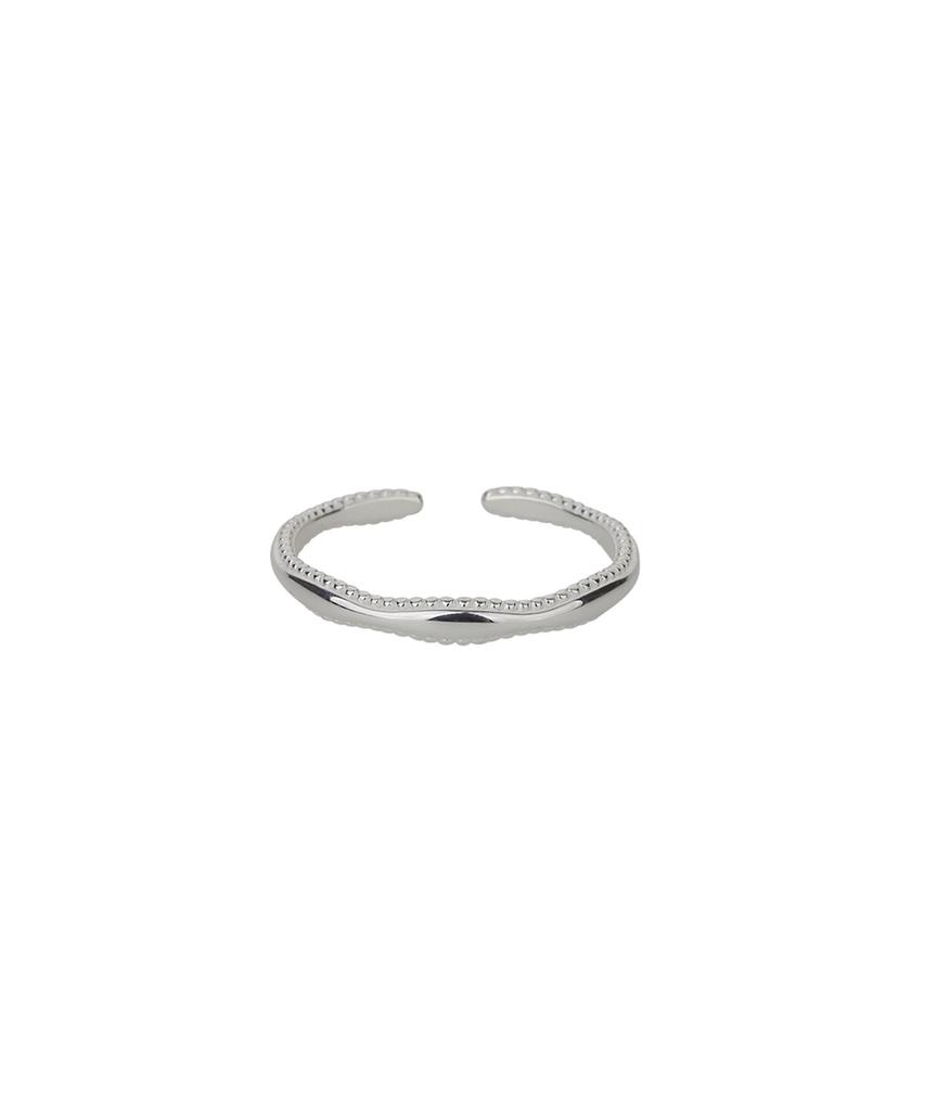 Charmy Silver Slim Wave Ring