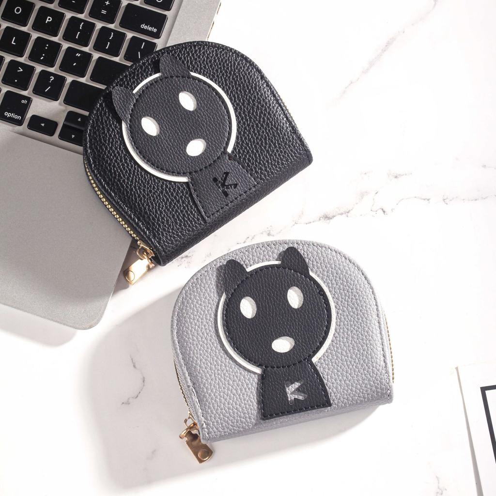 Niedliche Kätzchen Mini Clutch Geldbörse Damen tragbare Münztasche Multi-Karten Kartenetui Kartenhalter