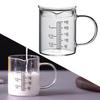 High Borosilicate Glass Measuring Cup Multi-Function V-Shaped Spout with Lid with Handle Beaker for Cooking Restaurant