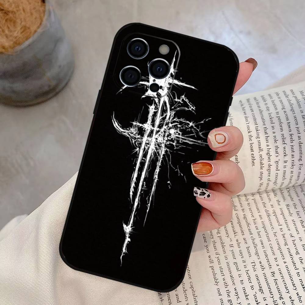 

Готичний Кібер Сигіл Хрест Чохол для Телефону Для iPhone 17, 16, 15, 14, 13, 12, 11 Plus, Pro Max, Інших М який Чорний Чохол iPhone14Plus