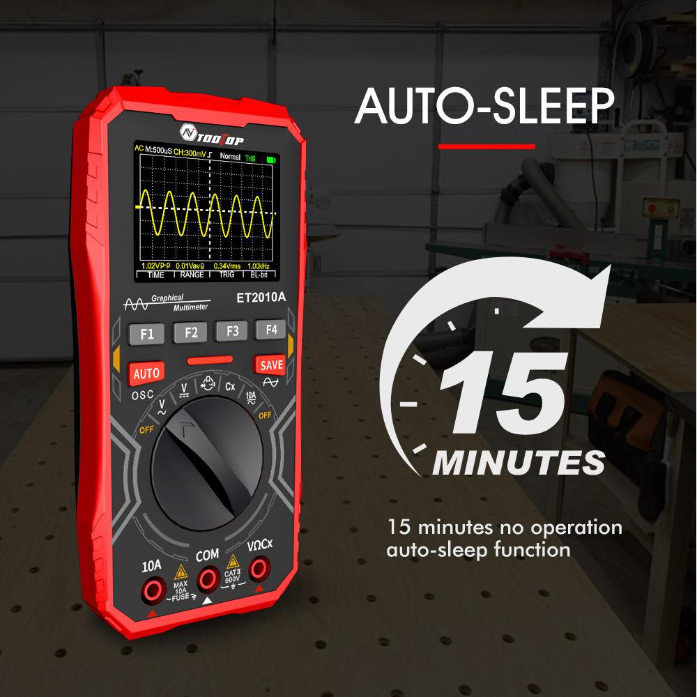2in1 Oscilloscope Multimeter Digital Display Handheld Oscope Meter 1Mhz Bandwidth 2.5Msps Sampling Rate for DIY Electronic Test