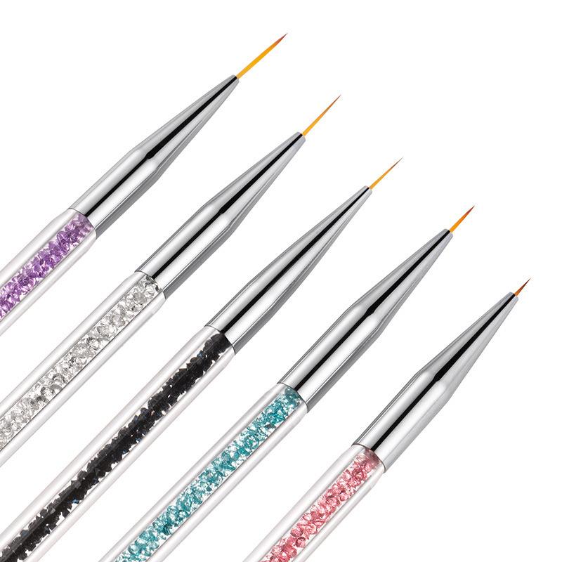 5 Pcs/set Nail Art Pen Set Double-head Point Drilling Pen Drawing Line Pen Nail Art Brush Set