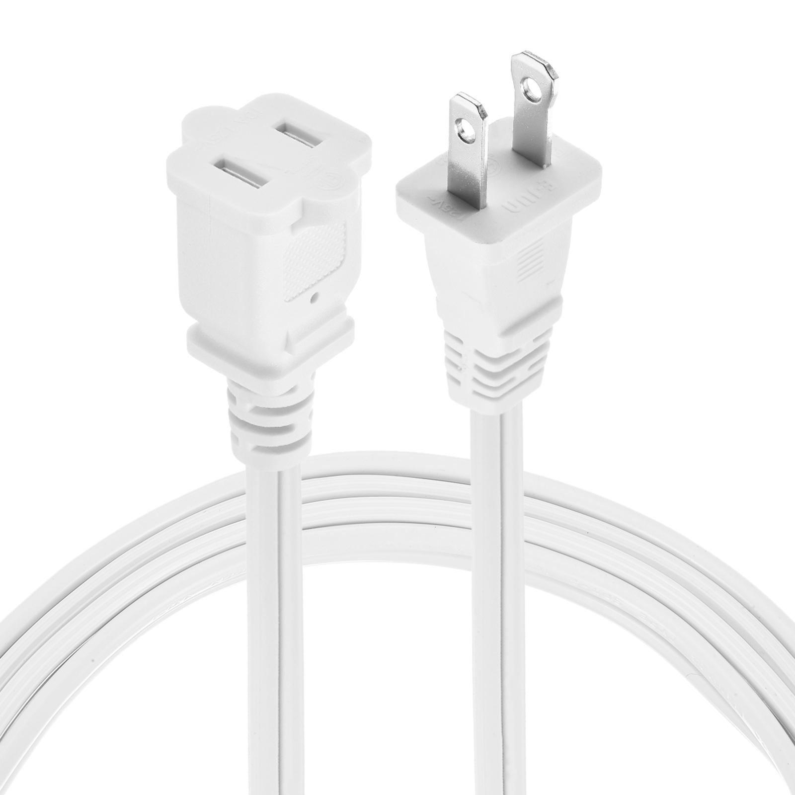 

5Pcs 1/1.5/2/3/4.5/6Meters Extension Cord SPT-2 18AWG ETL Listed 2 Prong Power Wire Female/Male Low-Profile Plug for Lamp TV