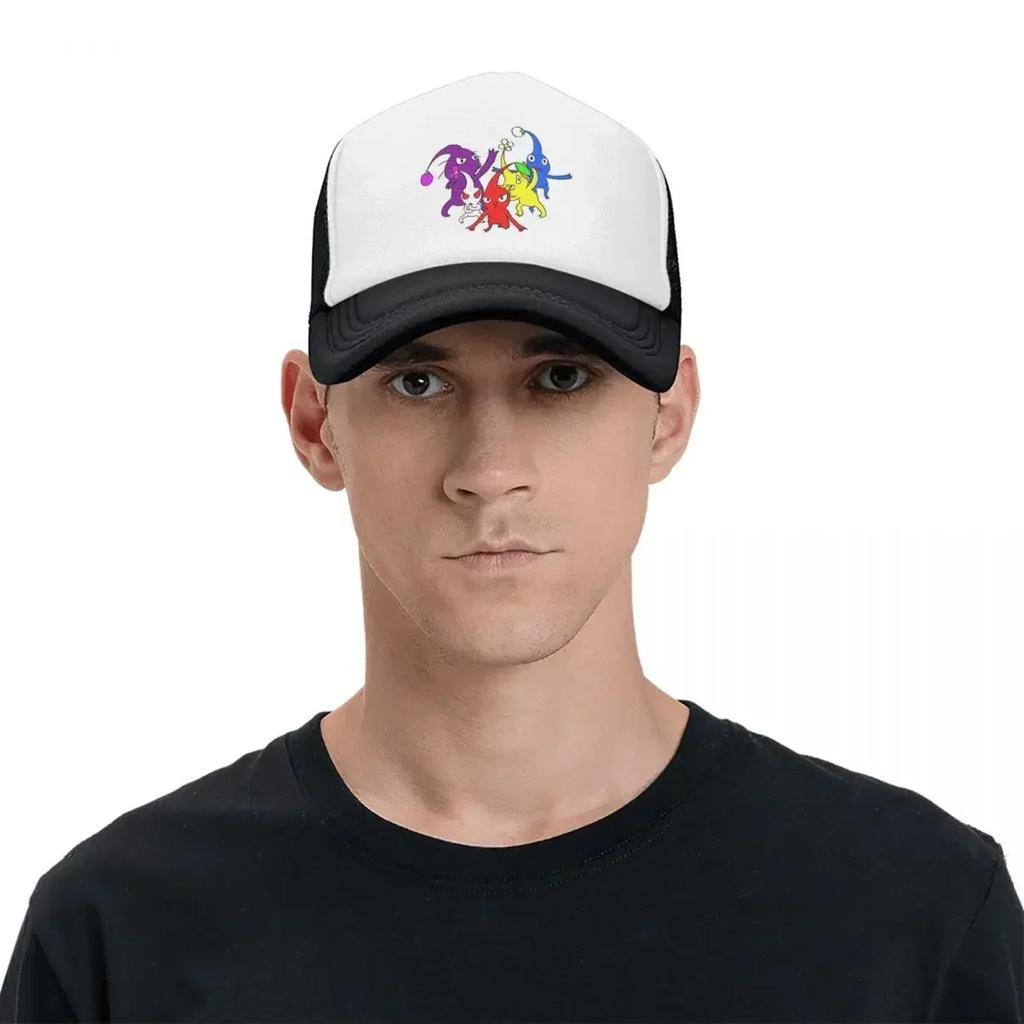 Pikmin Cap Fashion Casual Mesh Baseball Caps Adjustable Hat Hip Hop Summer Unisex Baseball Hats Polychromatic
