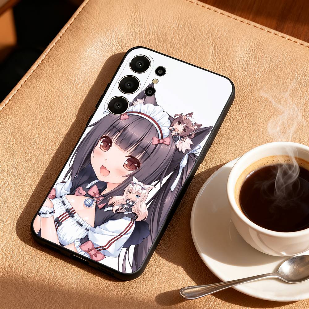 N-Nekopara girls Game Phone Case For Samsung S26,S25,S24,S21,S22,S23,S30,Ultra,S20,FE,Lite,10,9,Black Cover