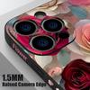 Oil Painting Rose Flowers Lanyard Case For iPhone 17 Pro Max Soft Silicone Cover For iPhone 16 Pro Max Funda iPhone 15 14 13 12 11 16E