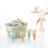 30Pcs Plastic Clothes Pegs Laundry Clothespin Clothes Pins Storage Organizer Quilt Towel Clips Spring With Basket Cabides Hanger