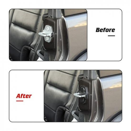 Carbon Fiber ABS Lock Covers Protector Trim for 18-21 Jeep Wrangler JL JLU JT 6X