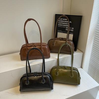 Sac Hobo PU Style Ins Coréen Grande Capacité Sac sous le Bras Sac à Bandoulière PU Vintage pour Femme Voyage